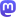 Logo de la red social mastodon, color púrpura, una eme blanca insertada en lo que parece un globo de texto o la cabeza de un elefante en un juego visual.